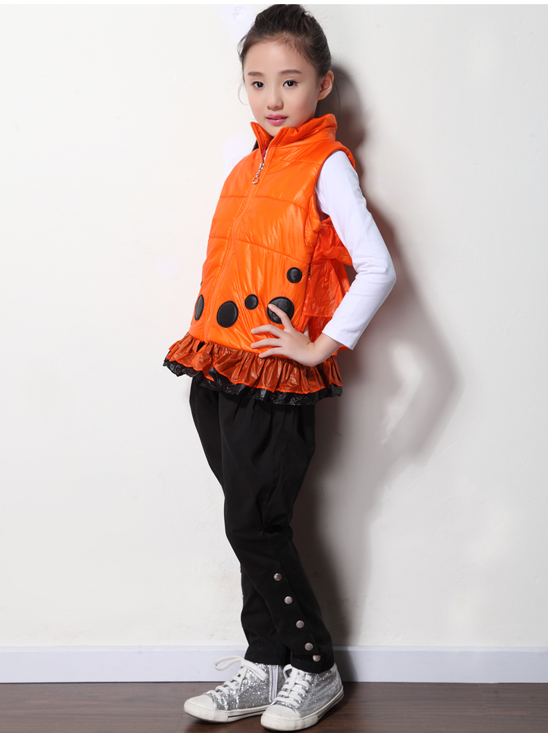 <em>香港</em>A100<em>童装</em> 冬装新款儿童波点背心<em>女童装</em>马
