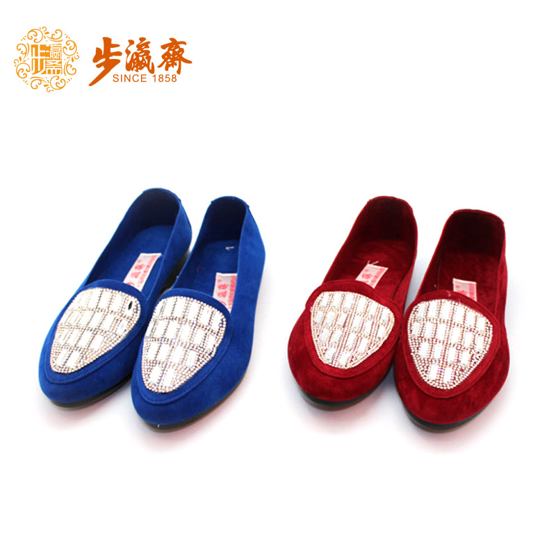 Genuine old step-mesh upper spring Ramadan Old Beijing New Anti-slip soft bottoms stylish gift shoe women shoes women shoes C100-10 C100-10 wine red is only suitable for pin through thin, step-by-step-young of Ramadan , , , shopping on the Internet