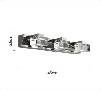 奥朵现代简约LED镜前灯水晶灯具 卧室客厅灯卫浴灯饰 灯具照明 WL10121-2头-30cm