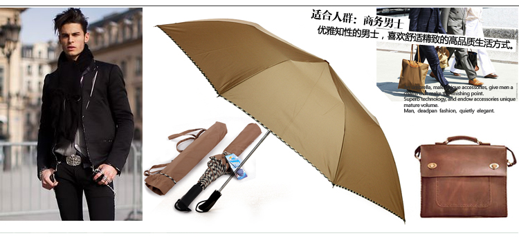 
                                        天堂伞男士加大版自开自收雨伞一甩干二折自动车载晴雨伞商务伞 深蓝                