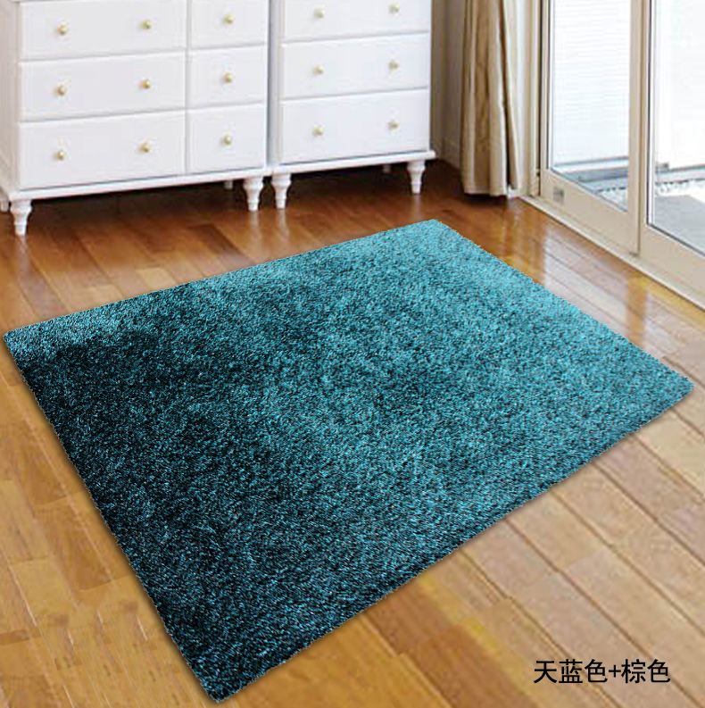 秀宁纯色简约茶几地毯客厅卧室地垫可定制床边毯进玄关入门垫飘窗垫X15 灰白混色 0.7x1.4米