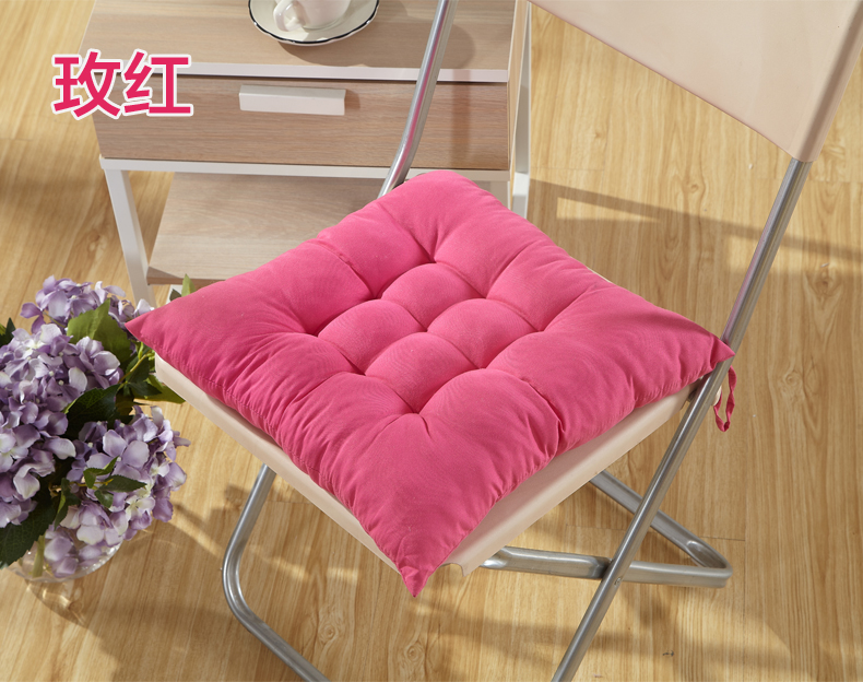 
                                        欧莱缦 加厚纯色坐垫椅垫椅子垫 纯色坐垫橘色 40*40cm                