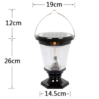 爱惟手提太阳能充电马灯led户外野营应急灯Y002 黑色+220V充电器