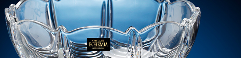 
                                                                                波西米亚(BOHEMIA)捷克进口奥莱恩款透明水晶玻璃水果盘欧式创意干果盘糖果盘                