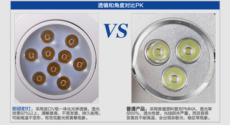 朗硕 led射灯led灯一体天花筒灯过道灯走廊灯玄关灯餐厅卧室灯7W灯具LS3025-9 高光银白光