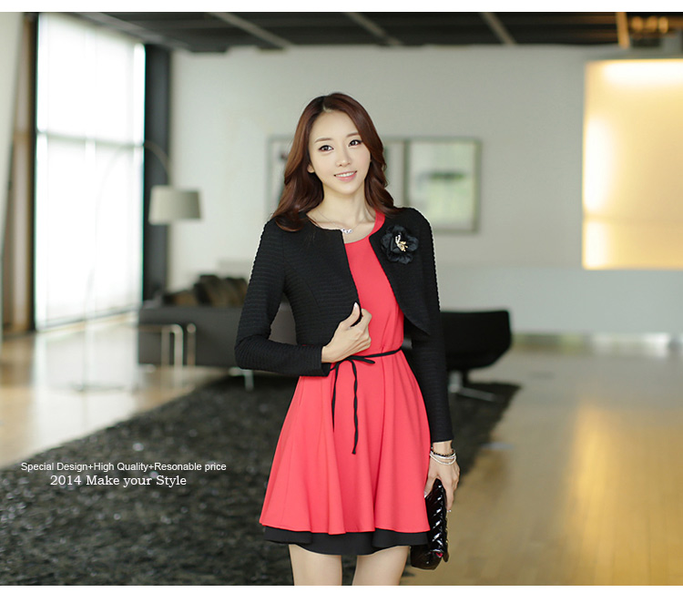 韩版优雅甜美百搭针织短<em>外套泡泡</em>袖<em>超短小外套</em>