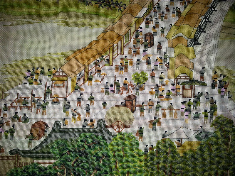 
                                                                                蒙娜丽莎十字绣精准印花套件装新款清明上河图客厅大幅画风景中国风棉线古绢布客厅卧室经典 3米古娟布精准印花                