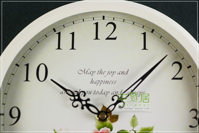 
                                        太阳机芯/TQJ单面铁制/铁艺挂钟/跳秒静音挂钟/YD8252 白色                