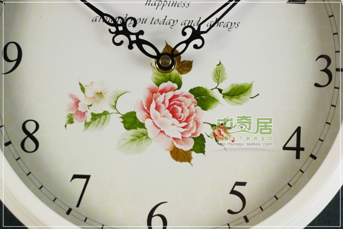 
                                        太阳机芯/TQJ单面铁制/铁艺挂钟/跳秒静音挂钟/YD8252 白色                