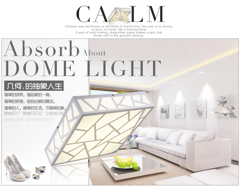 朗硕 led吸顶灯现代简约卧室门厅过道吸顶灯灯亚克力雕花吸顶灯MB1091s 中号12W
