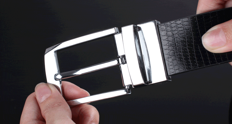 sxllns男士商务时尚双面牛皮旋转扣针扣皮带sx-zh138