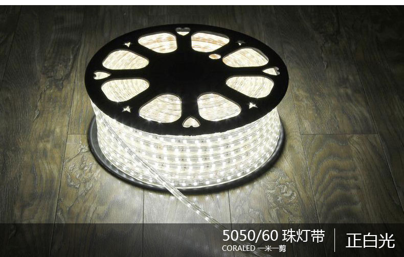
                                        科锐达（CORAL） LED灯带装饰灯超亮防灯条氛围灯展示柜灯带 满10米赠灯带驱动电源 正白光6000K 5W /米                
