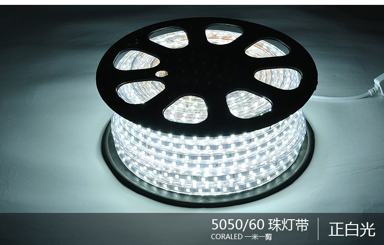 
                                        科锐达（CORAL） LED灯带装饰灯超亮防灯条氛围灯展示柜灯带 满10米赠灯带驱动电源 正白光6000K 5W /米                