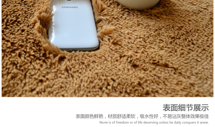 柔细丝毛地垫 脚垫 门垫 地毯 可水洗玄关垫 茶几垫卧室地毯 垫子 40*120 卡其色 卡其色 40MMx120MM