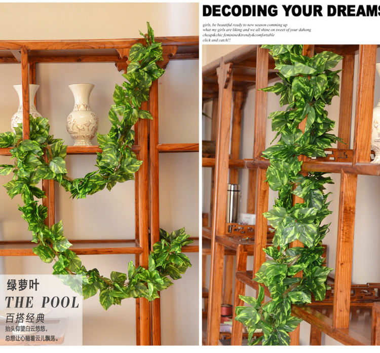 
                                        畅宁 花藤藤条【常春藤 常青藤】仿真花 装饰花藤条假花藤条家居阳台装饰 (普通常青藤2包(10根))                