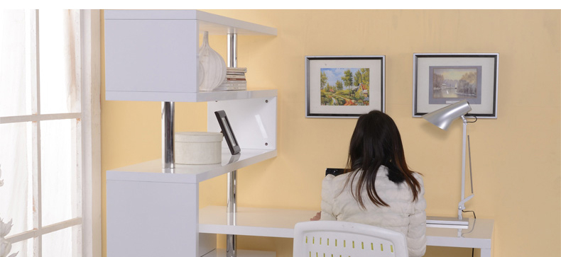 京东商城 尼尔诗帝简约转角书桌 书桌书架组合