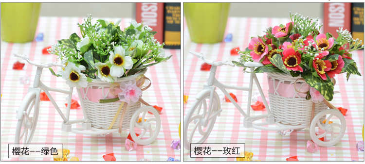 
                                        【畅宁】仿真花套装 小车花插花套装 套装假花装饰花瓶塑料花绢花干花家居装饰品 (小向日葵) (小车丝带颜色 随机)                