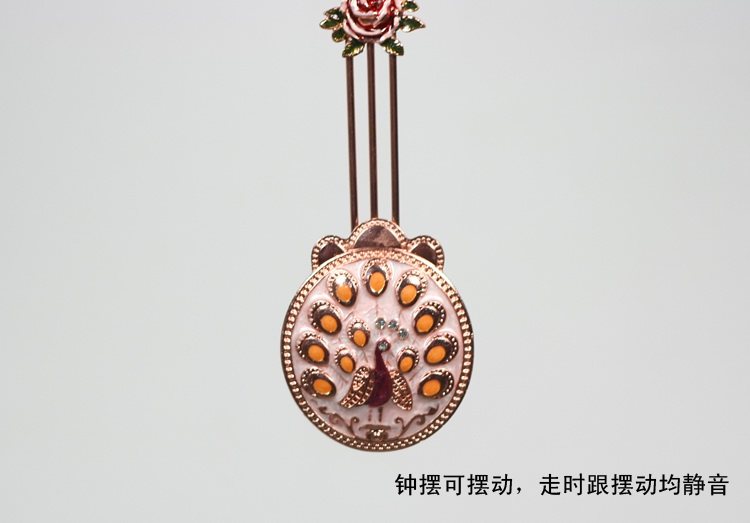 
                                        中号屯奇居（TQJ）韩式风格客厅餐厅金属挂钟/精工扫秒静音机芯/N082 A色                