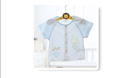 softlove高端体验 夏款<em>男</em>宝宝全棉短袖T恤<em>上衣</em>