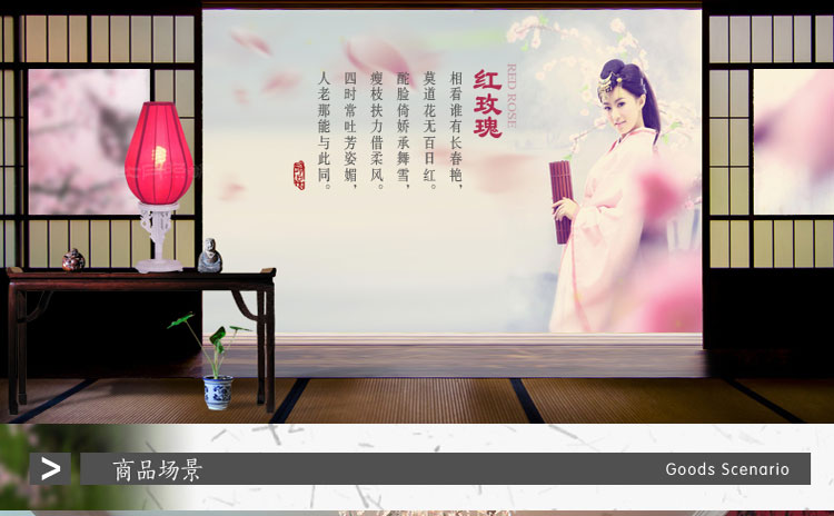 比月照明 中式雕花灯饰复古卧室床头灯温馨婚庆创意书房布艺台灯3255 乳白色