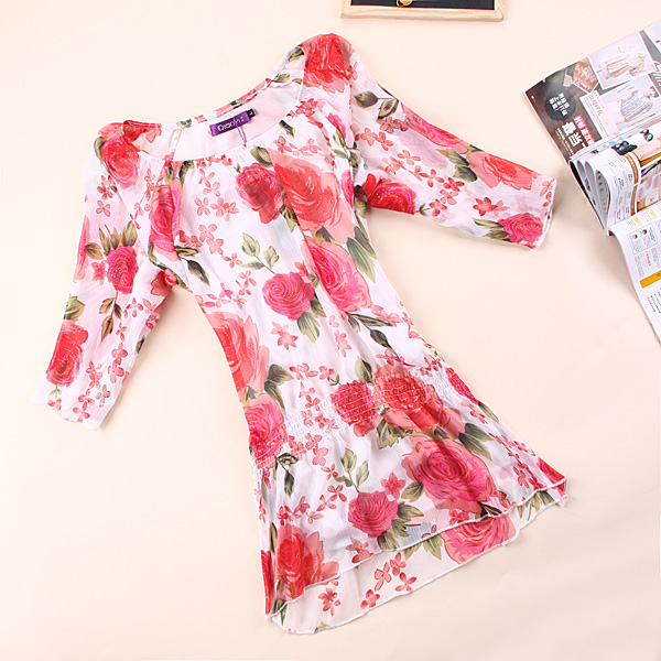 显瘦大码雪纺衫哪种好 女雪纺衫大码潮显瘦牌