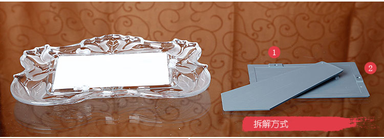 SOGA水晶玻璃弧线双人相框创意摆台摆件  F6278X