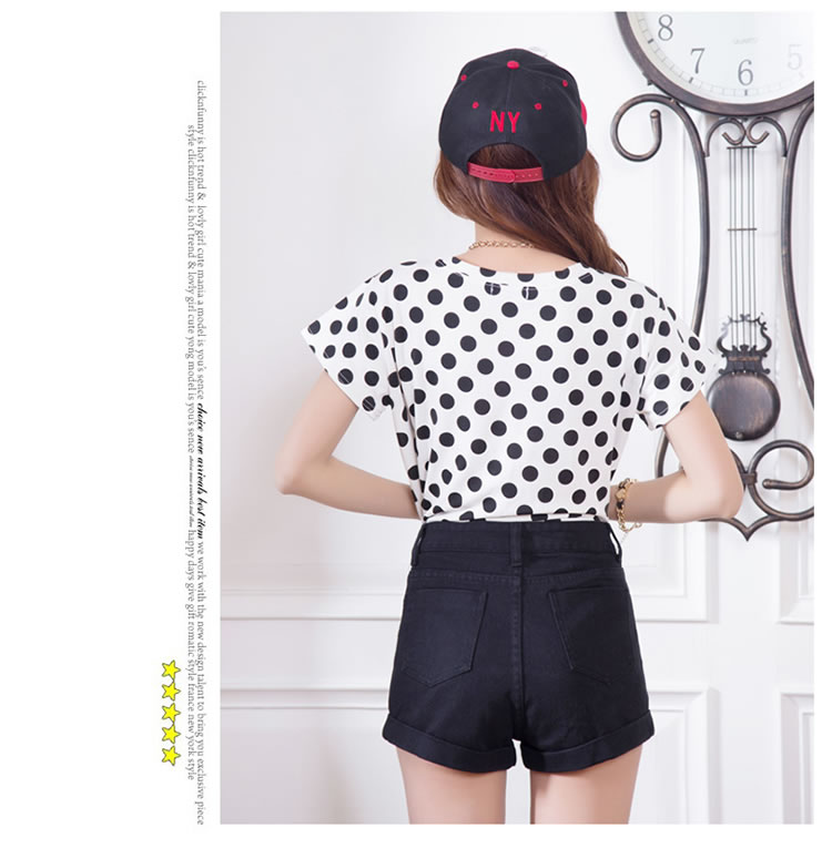 凝客诚品2014新款宽松<em>AA</em>高腰牛仔<em>短裤</em>欧美显