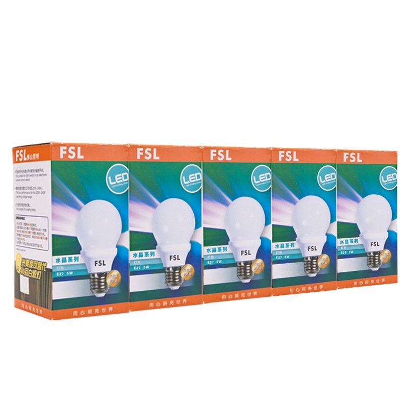 佛山照明（FSL）LED节能灯泡5W大口E27日光色水...
