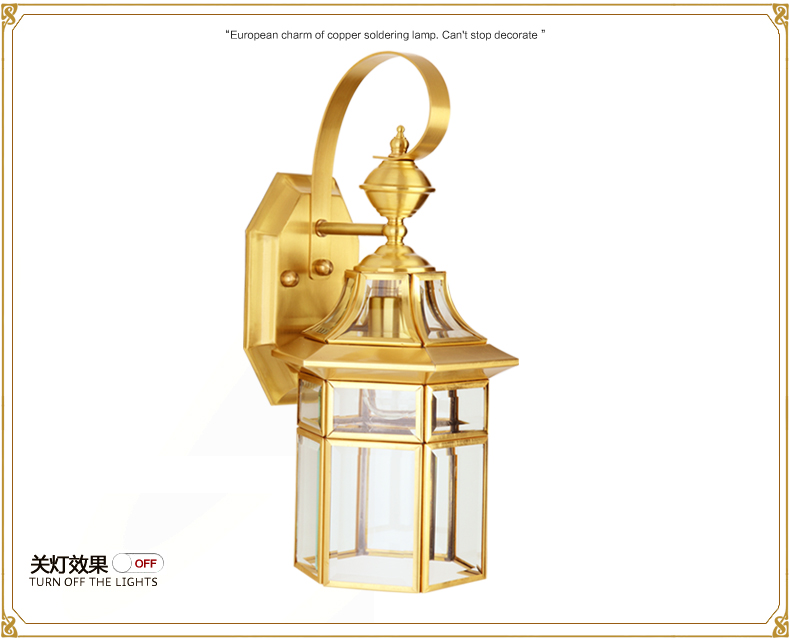 奥薇 欧式经典铜灯具壁灯饰镜前门厅灯过道灯楼梯间灯1096w 单头壁灯