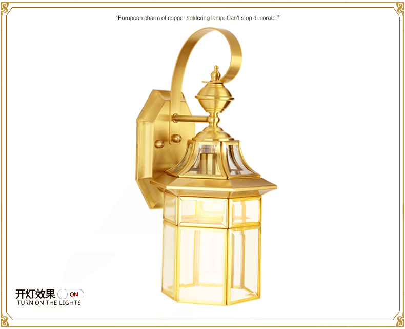 奥薇 欧式经典铜灯具壁灯饰镜前门厅灯过道灯楼梯间灯1096w 单头壁灯