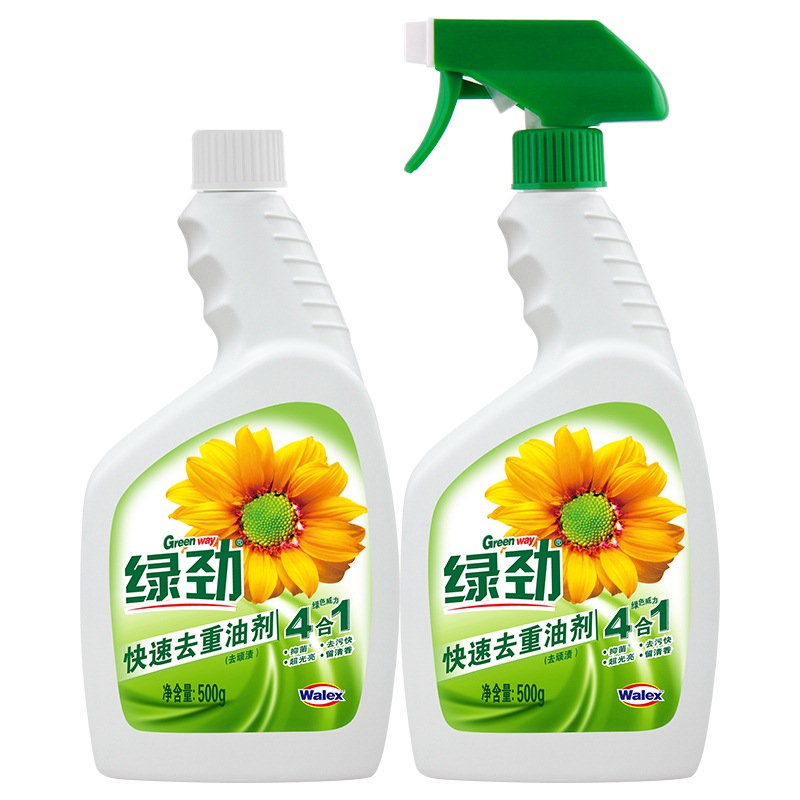 绿劲 快速去重油剂(去顽渍) 500ml+500ml 洗洁