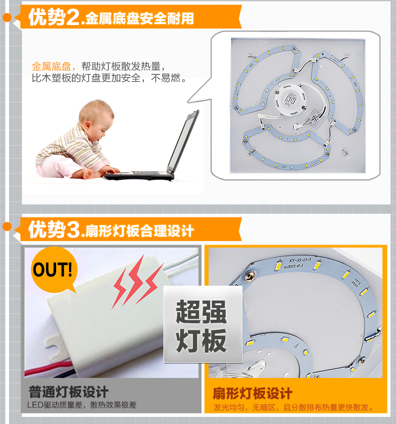 朗硕 led吸顶灯现代简约卧室门厅过道吸顶灯灯亚克力雕花吸顶灯MB1091s 中号12W
