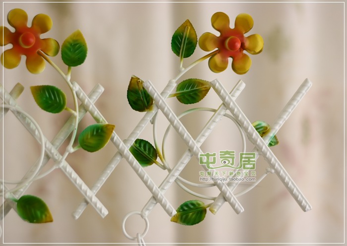 TQJ/台湾太阳机芯/铁艺田园双面挂钟/玻璃钟面2230 白色