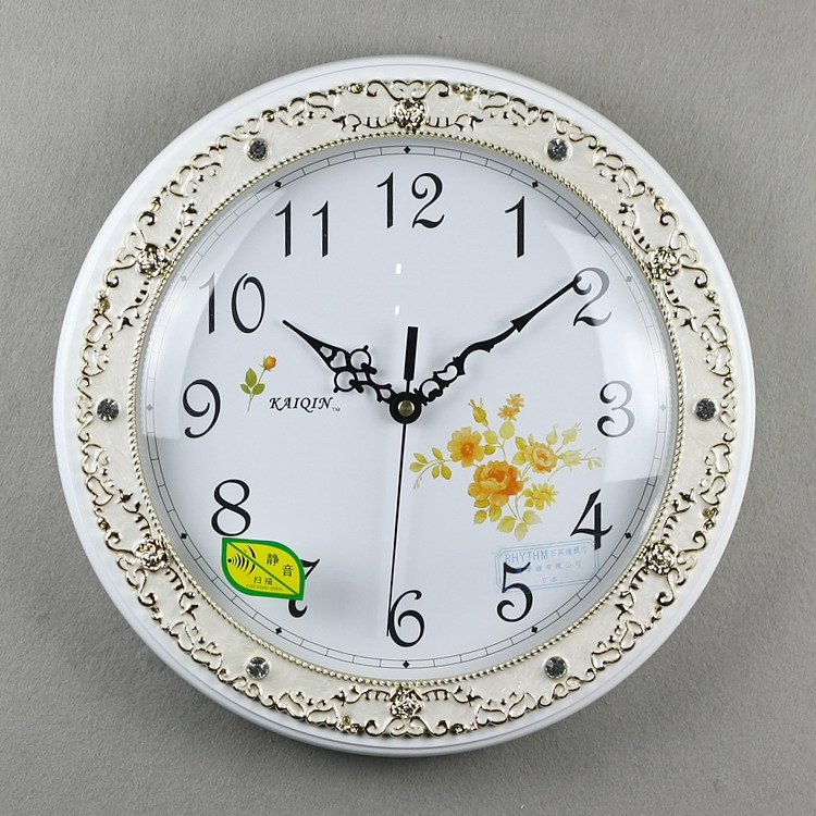 
                                                            正品【凯琴（KAIQIN）】出口韩日/实木欧式挂钟/客厅/餐厅/卧室田园挂钟1121-A 棕色                