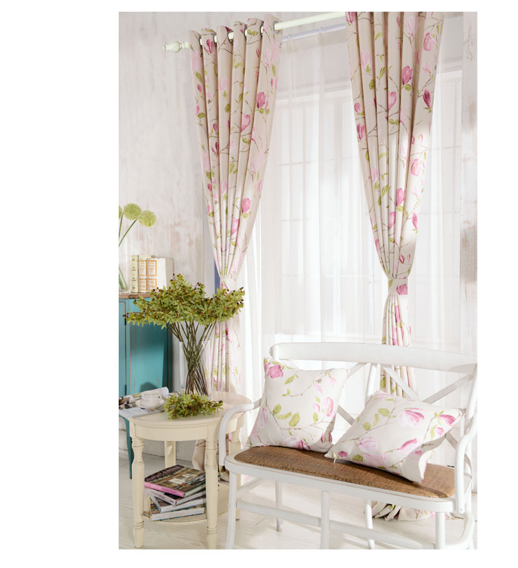 地中海北欧宜家家居窗帘红色蓝色窗帘\/客厅餐