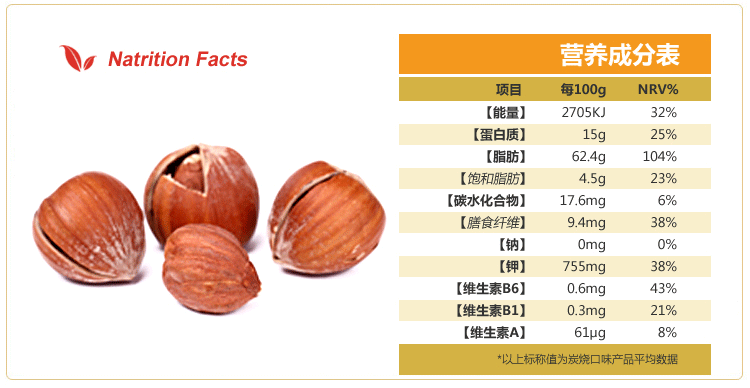 悠享佳 美国特大开口榛子185g小包装原色原味无添加适合孕妇小孩的