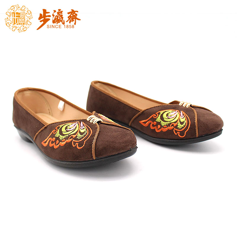 The Chinese old step-young of Ramadan Old Beijing mesh upper leisure wear to the Mother Nature of anti-skid lady's shoe B2342 female single -step 38, brown shoes Ramadan , , , shopping on the Internet