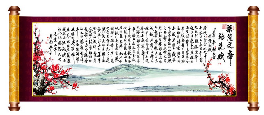 
                                        蒙娜丽莎十字绣梅花赋精准印花十字绣套件装新款客厅大幅画 11CT棉线印花 1440梅花赋棉线精准印花                