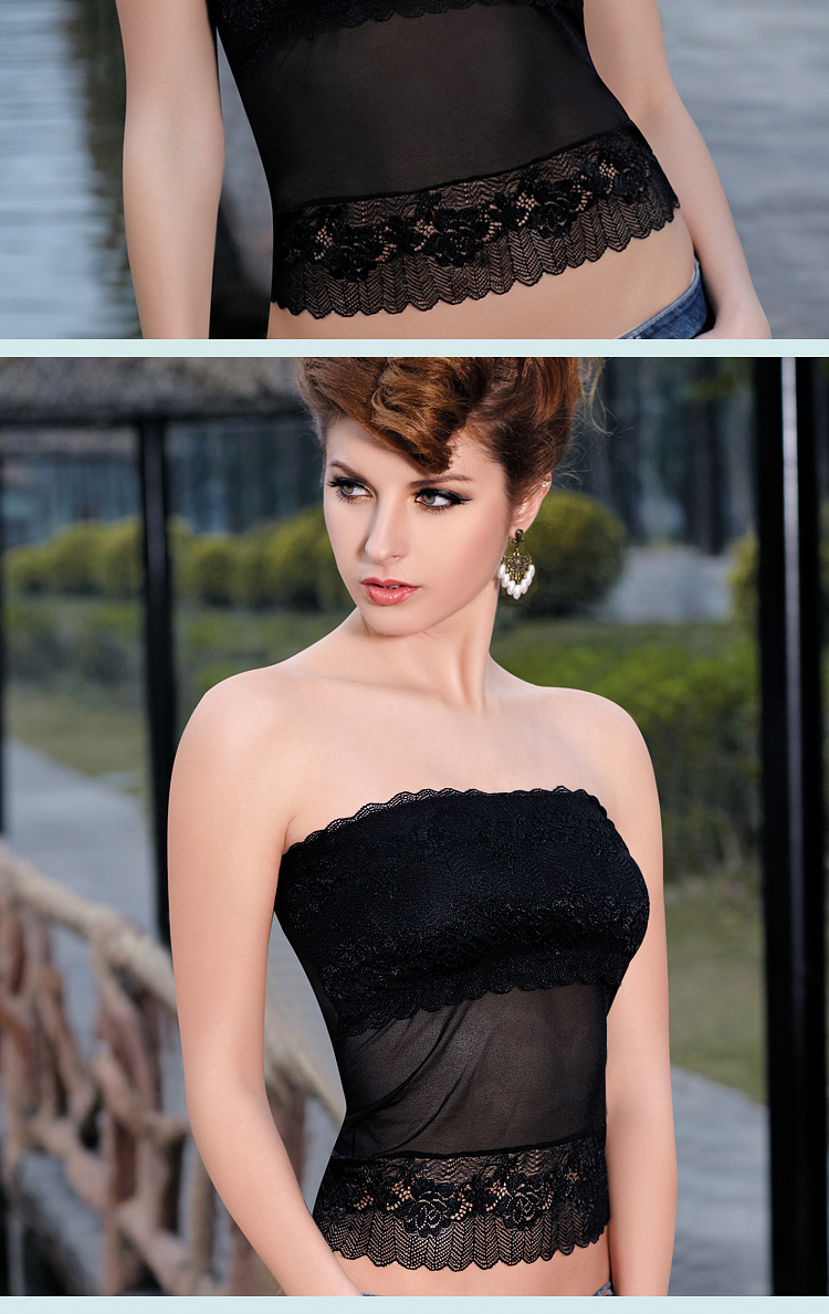 黛瑞妮 货到付款超弹力大码包裹<em>胸衣</em>抹胸式内