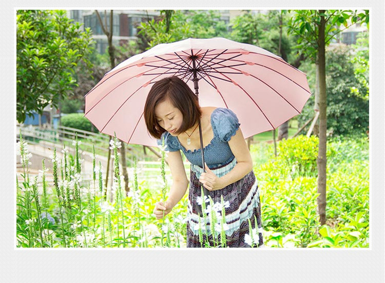 
                                        FaSoLa雨伞 男士 自动伞 16骨防风碰击布长柄伞男女通用 藏青                