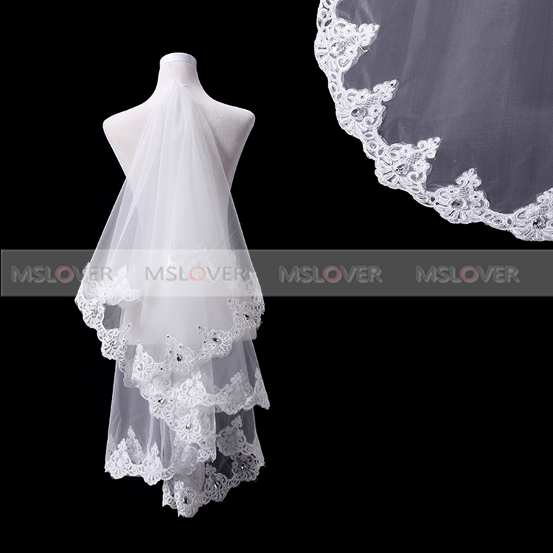 Mslover lace 2 m single layer wedding dresses accessories marriages headdress long head of diamond, other Lisa (MSLOVER) , , , shopping on the Internet