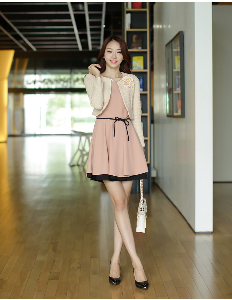 韩版优雅甜美百搭针织短<em>外套泡泡</em>袖<em>超短小外套</em>