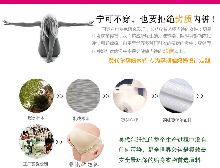 莫代尔<em>怀孕</em>自动可调<em>内裤</em>