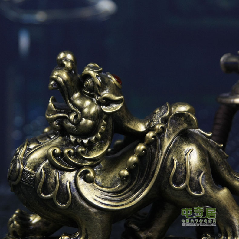 
                                        屯奇居（TQJ）/欧式复古座机/仿实木树脂复古摆件/老式仿古电话座机Z82E                