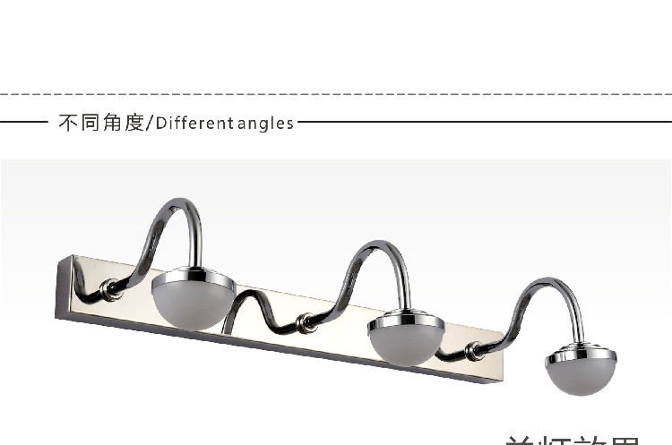 帝歌(DECC)时尚现代简约LED镜前灯浴室灯具三头镜子灯梳妆台灯饰J168-3