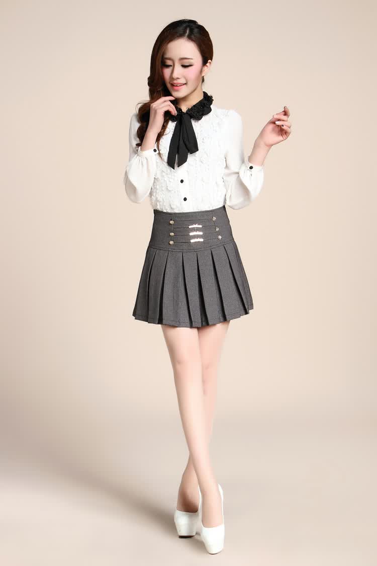 欧偲麦6012<em>支持货到付款</em> 2014女装半身裙百褶
