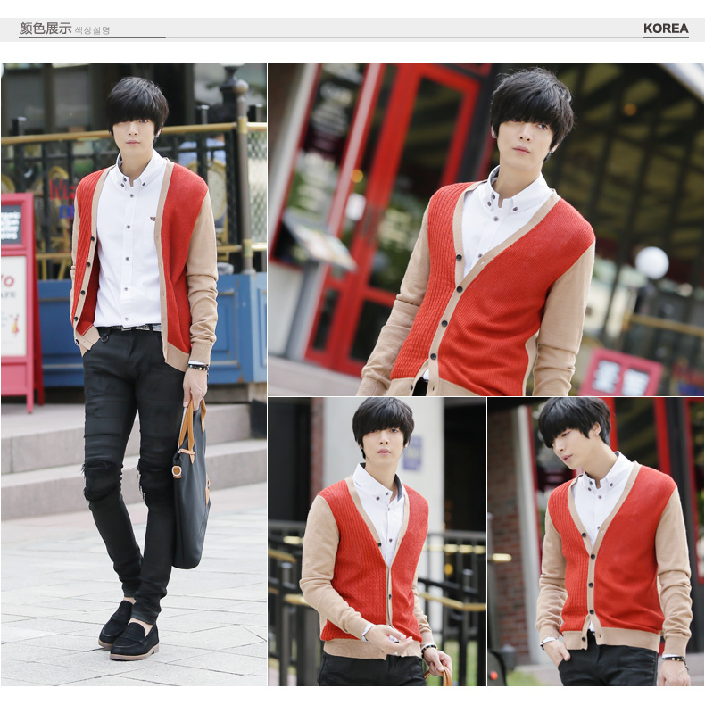 格狮2014春装新品 <em>男士</em>针织衫 男装<em>开衫</em>内穿外