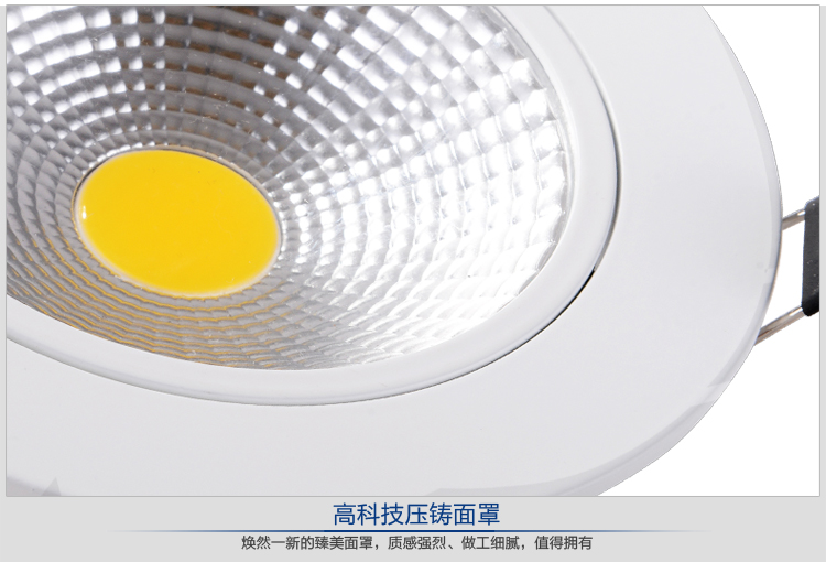 朗硕 led射灯COB芯片射灯筒灯过道灯走廊灯玄关灯餐厅卧室灯10WLS3022-10 高光银暖光