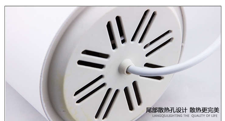 亮昀美LYM LED轨道射灯轨道灯导轨灯 GDD007 7W白壳 暖白光