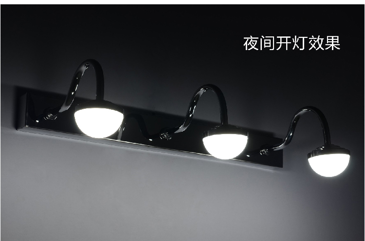 帝歌(DECC)时尚现代简约LED镜前灯浴室灯具三头镜子灯梳妆台灯饰J168-3